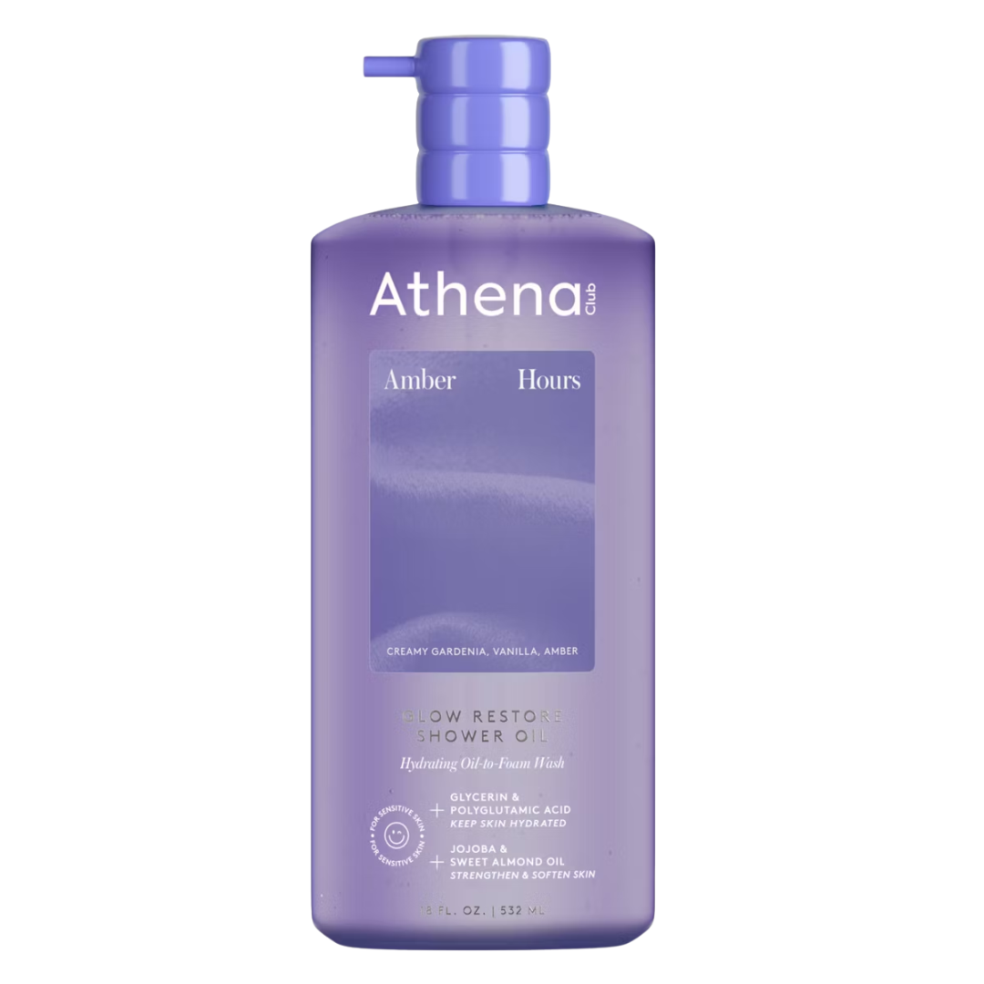 Athena Club Glow Restore Shower Oil Amber Hours, 18 fl oz