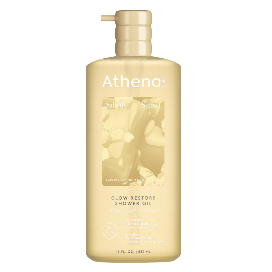 Athena Club Glow Restore Shower Oil Salted Sunset, 18 fl oz