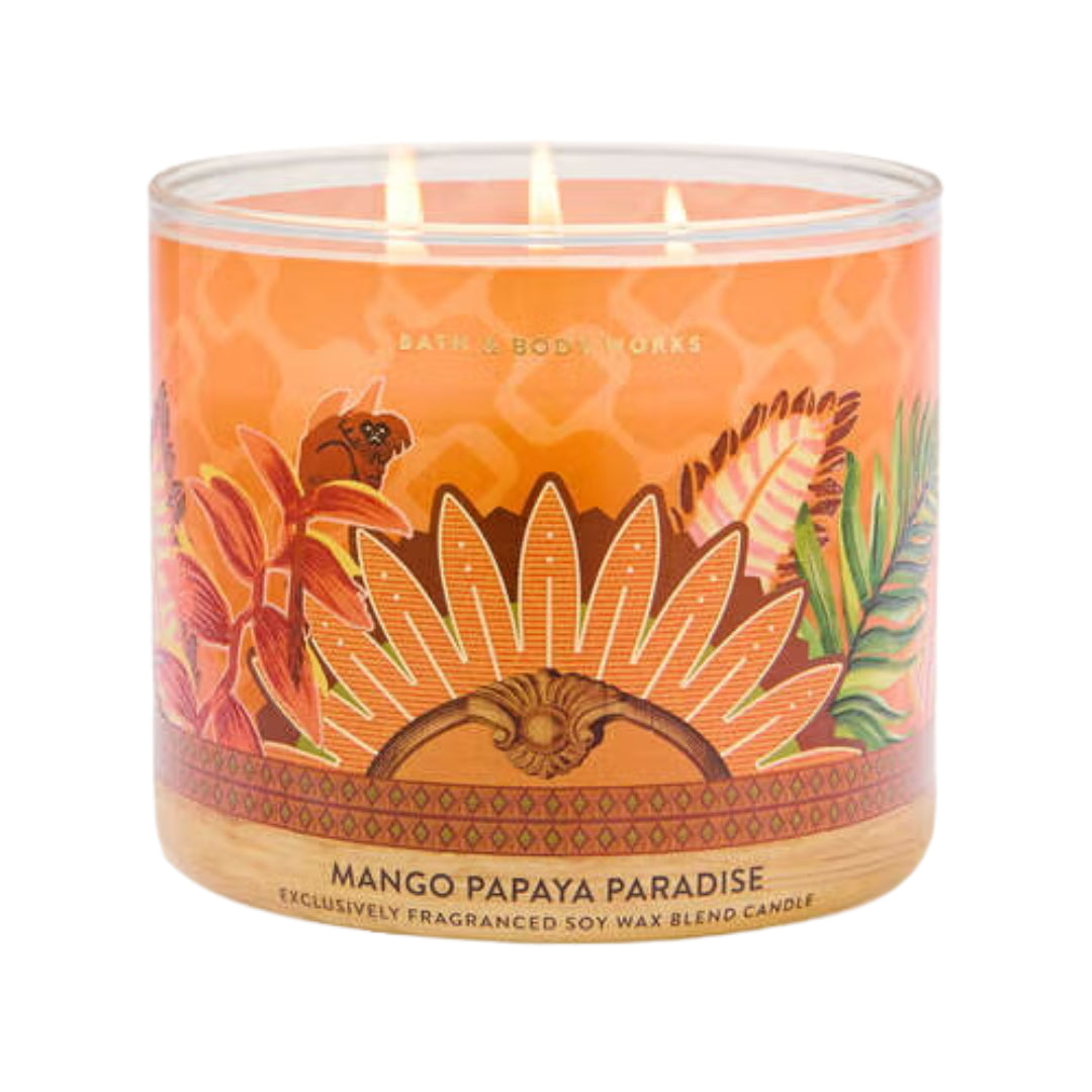 Bath & Body Works Mango Papaya Paradise 3-Wick Candle, 14.5 oz | 411 g