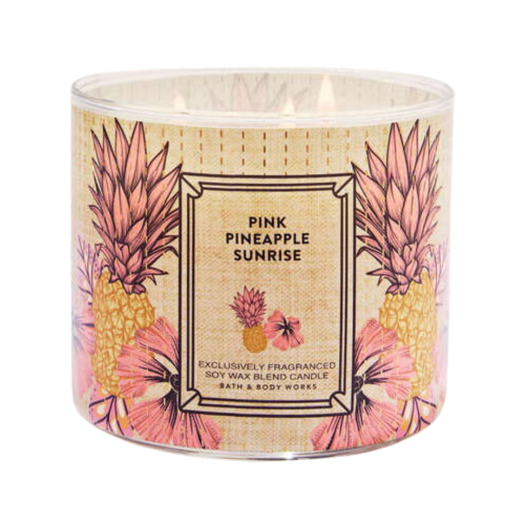 Bath & Body Works Pink Pineapple Sunrise 3-Wick Candle, 14.5 oz | 411 g