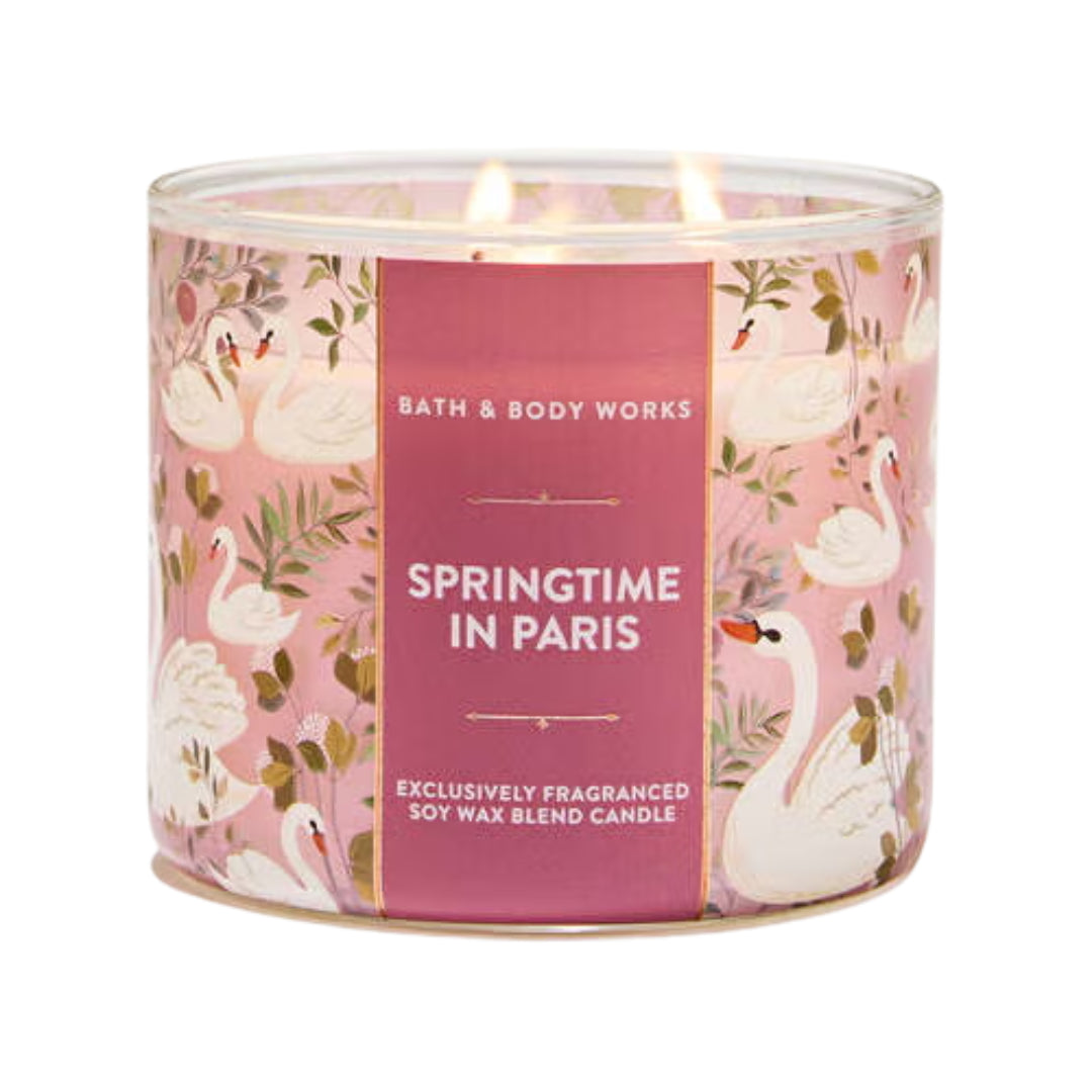 Bath & Body Works Springtime in Paris 3-Wick Candle, 14.5 oz | 411 g