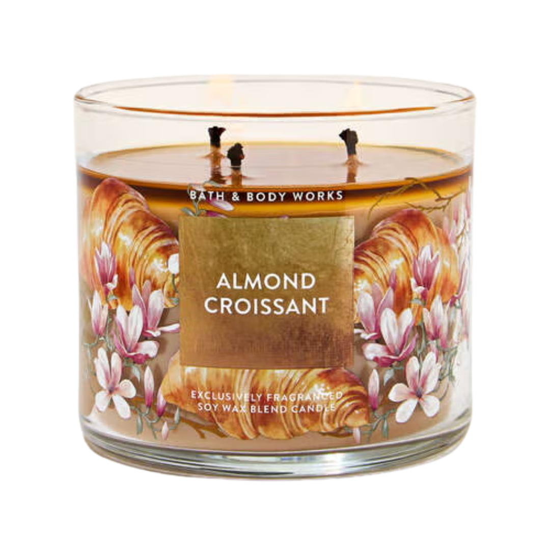 Bath & Body Works Almond Croissant 3-Wick Candle, 14.5 oz | 411 g