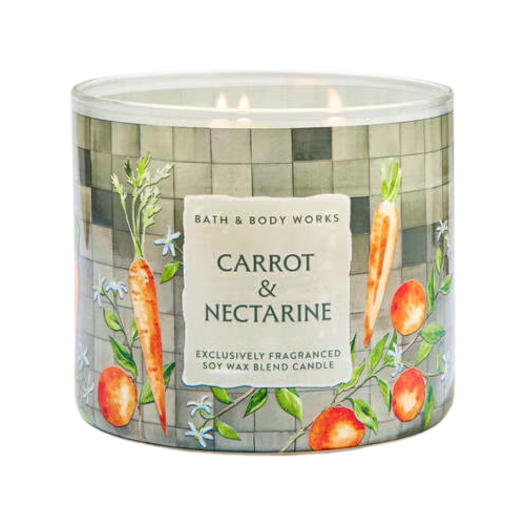 Bath & Body Works Carrot & Nectarine 3-Wick Candle, 14.5 oz | 411 g