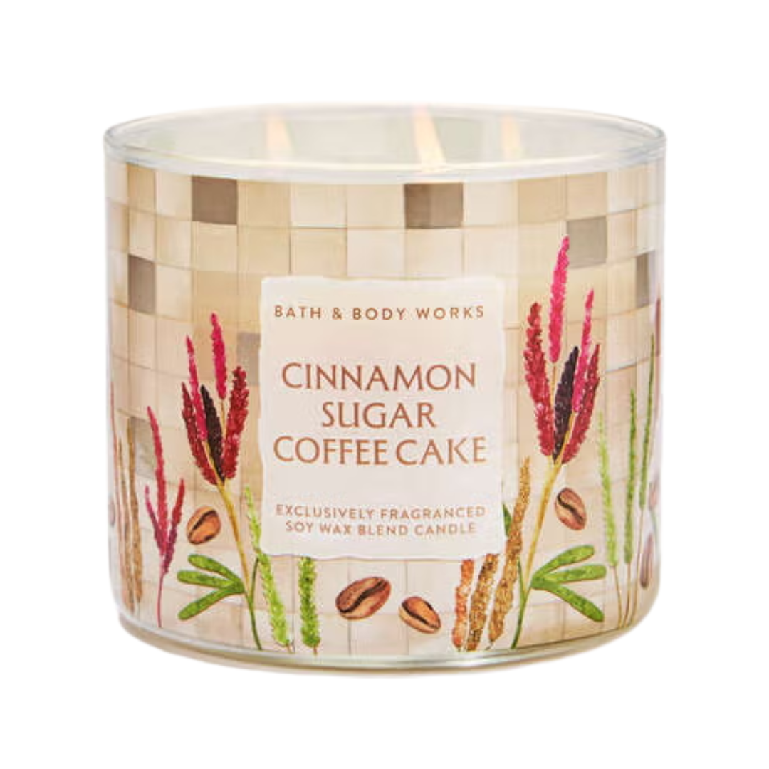 Bath & Body Works Cinnamon Sugar Coffee Cake 3-Wick Candle, 14.5 oz | 411 g