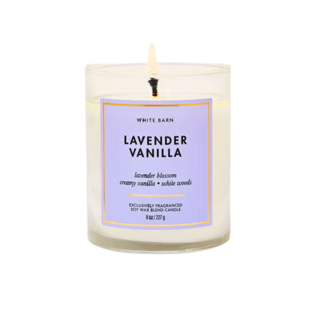 Bath & Body Works Lavender Vanilla Single Wick Candle, 8 oz