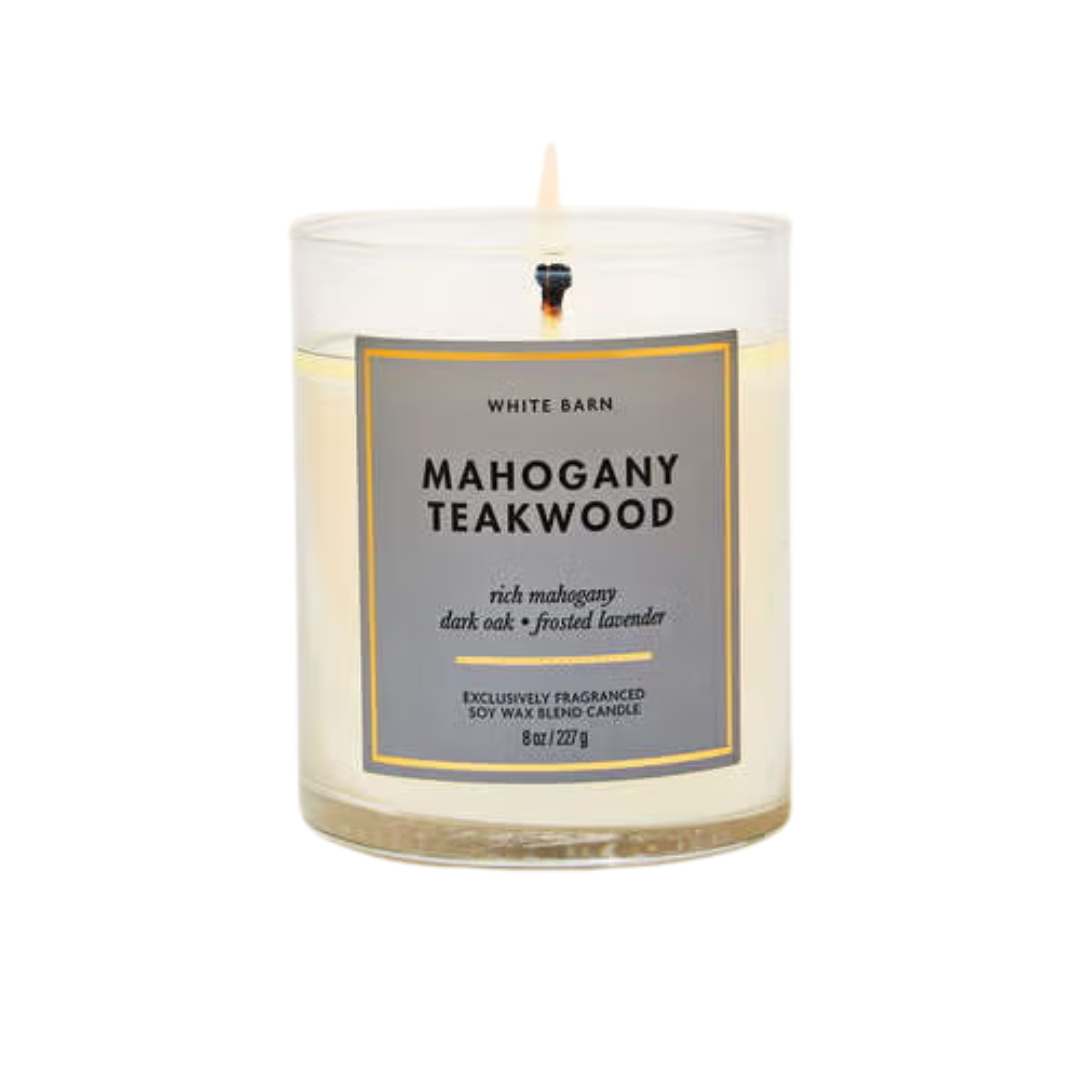 Bath & Body Works Mahogany Teakwood Single Wick Candle, 8 oz