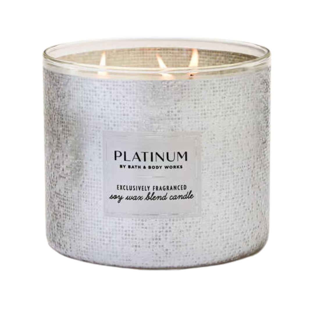 Bath & Body Works Platinum 3-Wick Candle, 14.5 oz | 411 g