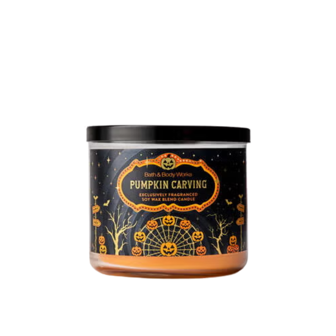 Bath & Body Works Pumpkin Carving 3-Wick Candle, 14.5 oz | 411 g