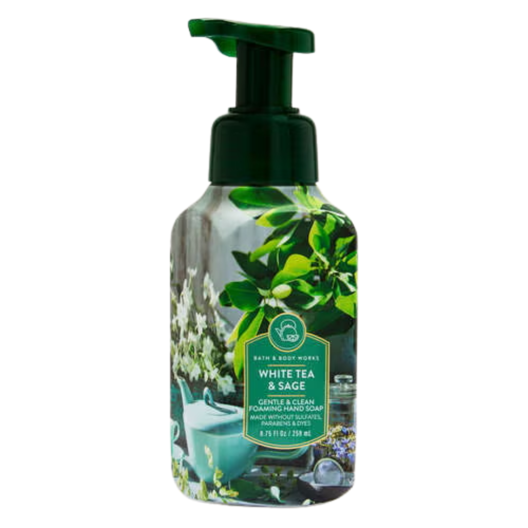 Bath & Body Works White Tea & Sage Gentle & Clean Foaming Hand Soap, 8.75 fl oz