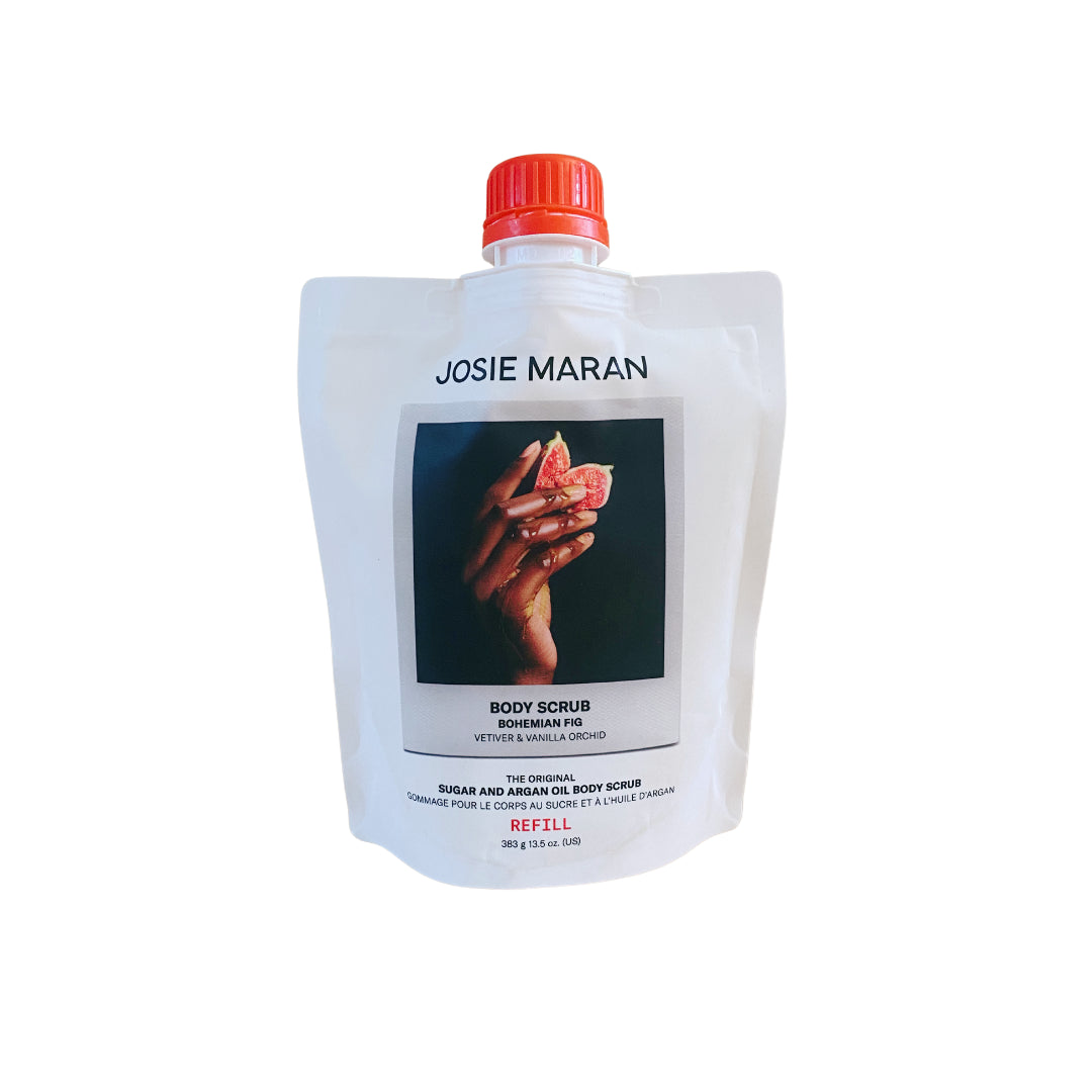 Josie Maran Bohemian Fig – Argan Oil + Sugar Balm Refillable Exfoliating Body Scrub