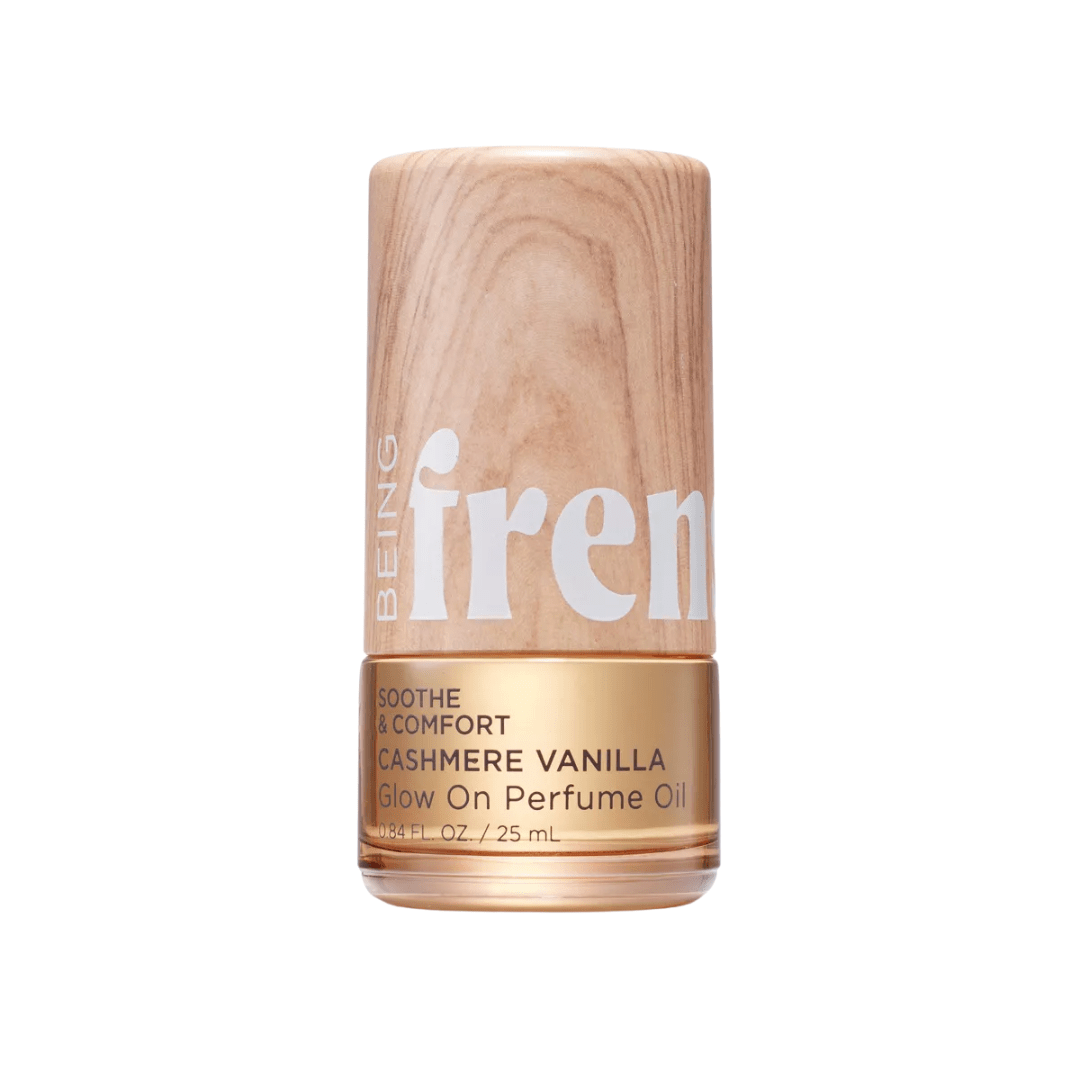 Being Frenshe Glow On Roll-On Fragrance with Essential Oils – Fresh Cashmere Vanilla – 0.84 fl oz