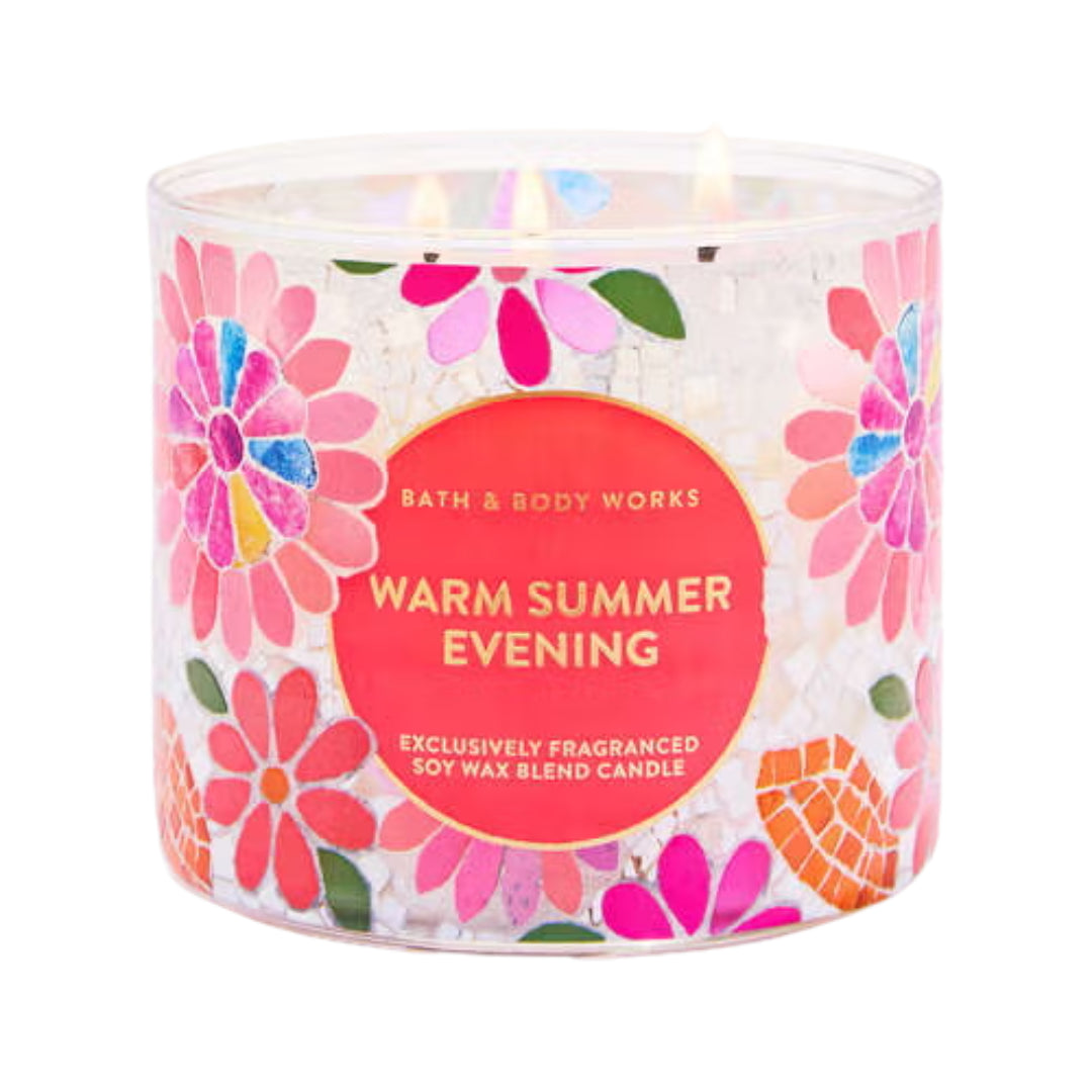 Bath & Body Works Warm Summer Evening 3-Wick Candle, 14.5 oz | 411 g