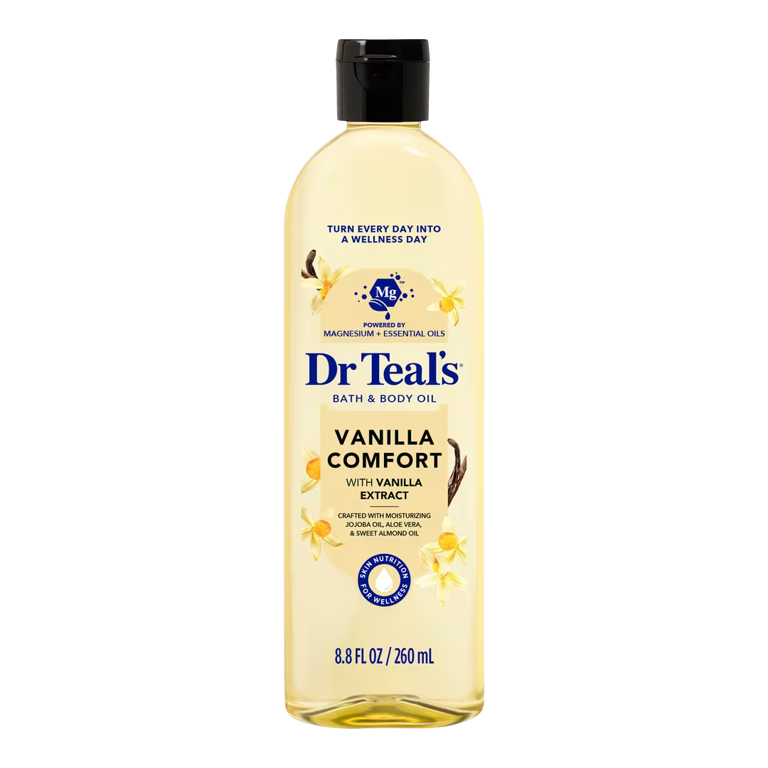 Dr Teal's Moisturizing Bath & Body Oil – Vanilla Comfort, 8.8 oz