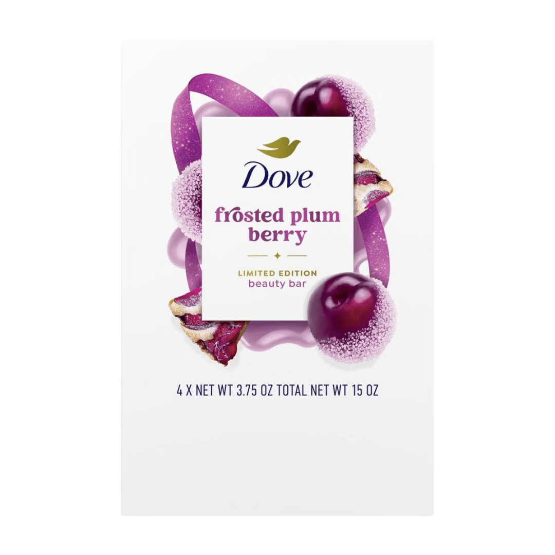Dove Beauty Limited Edition Holiday Treat Bar Soaps – Frosted Plum Berry