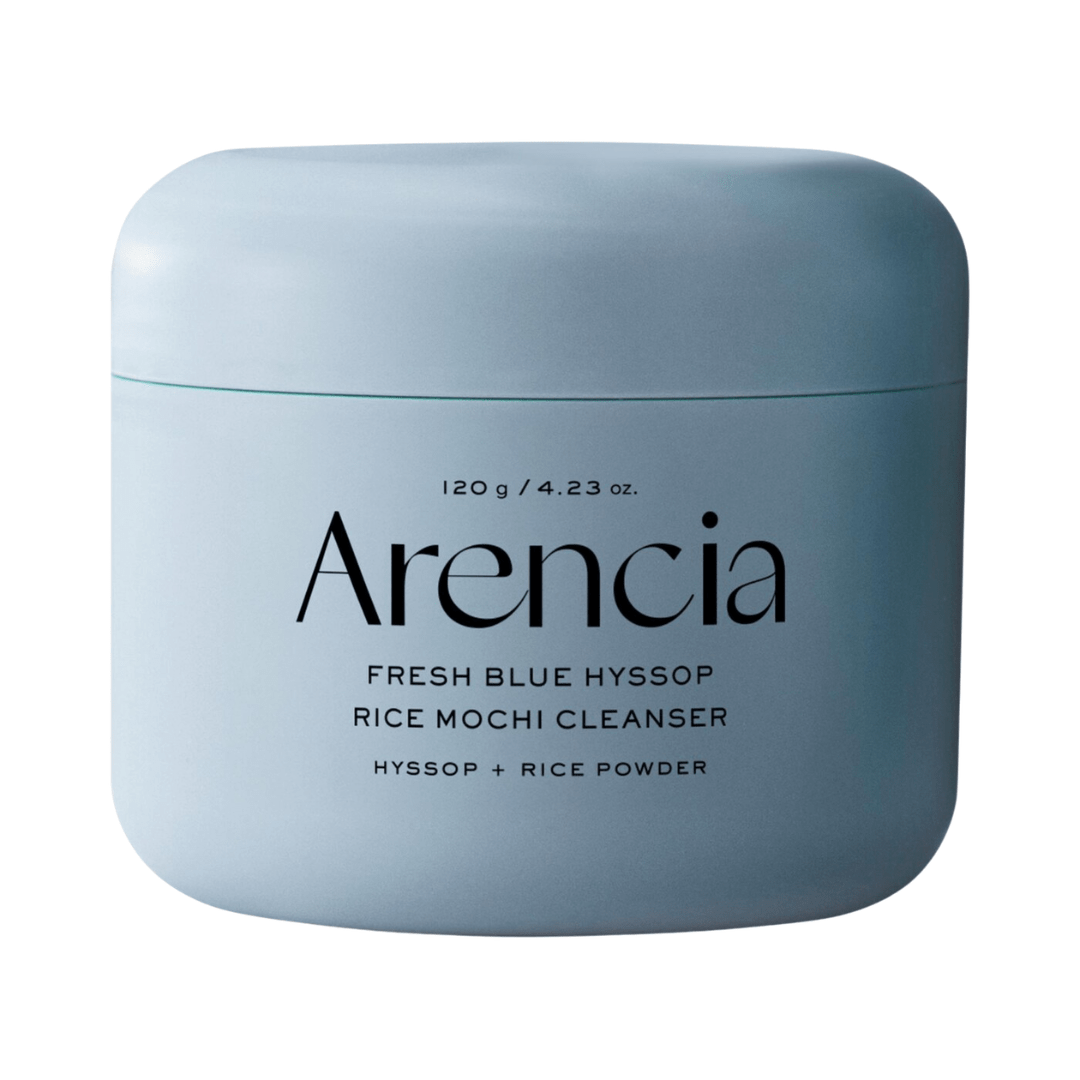 Arencia Fresh Blue Hyssop Rice Mochi Foaming Cleanser with Bentonite Clay for Oily Skin