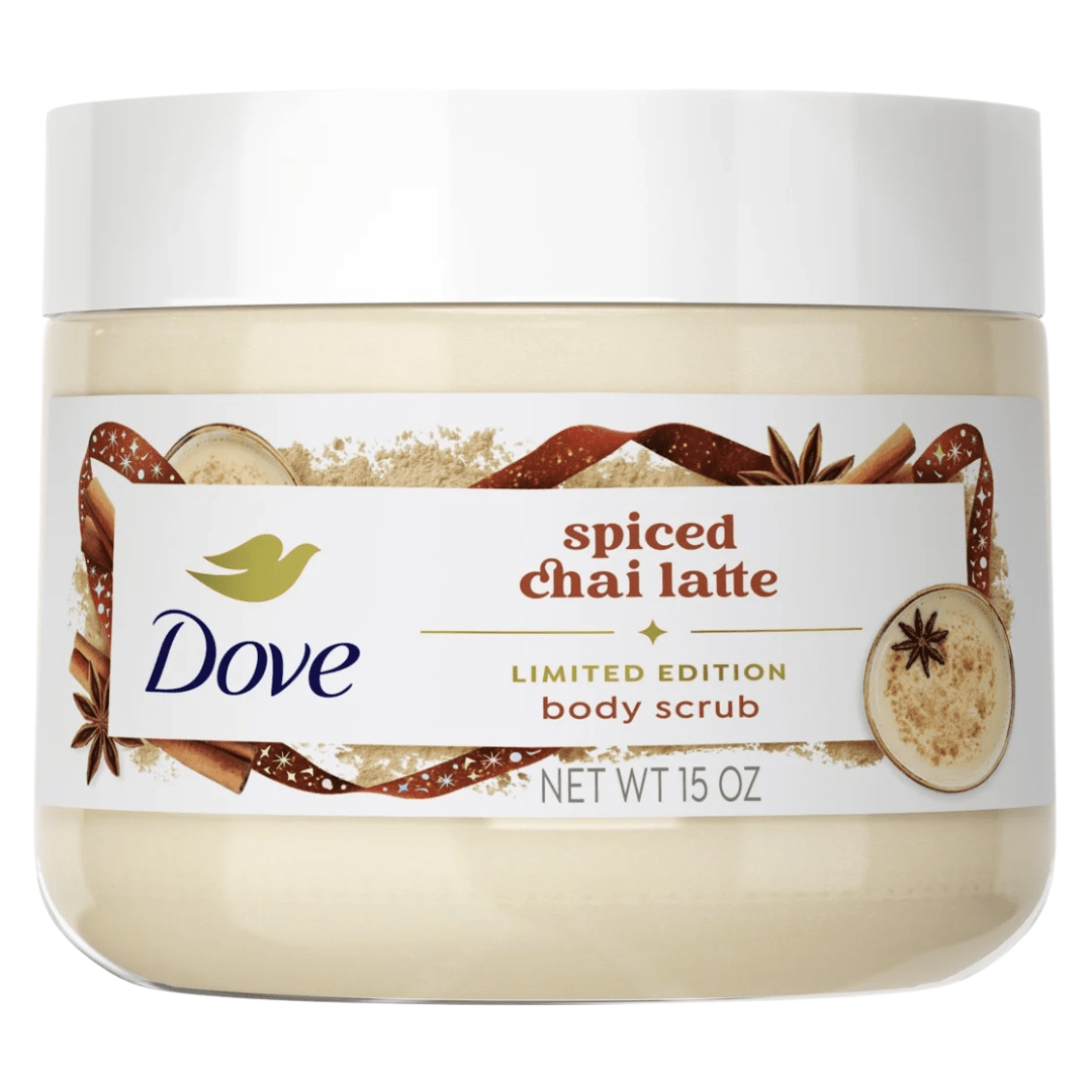 Dove Limited Edition Holiday Treats Body Scrub – Spicy Chai Latte, 15 oz