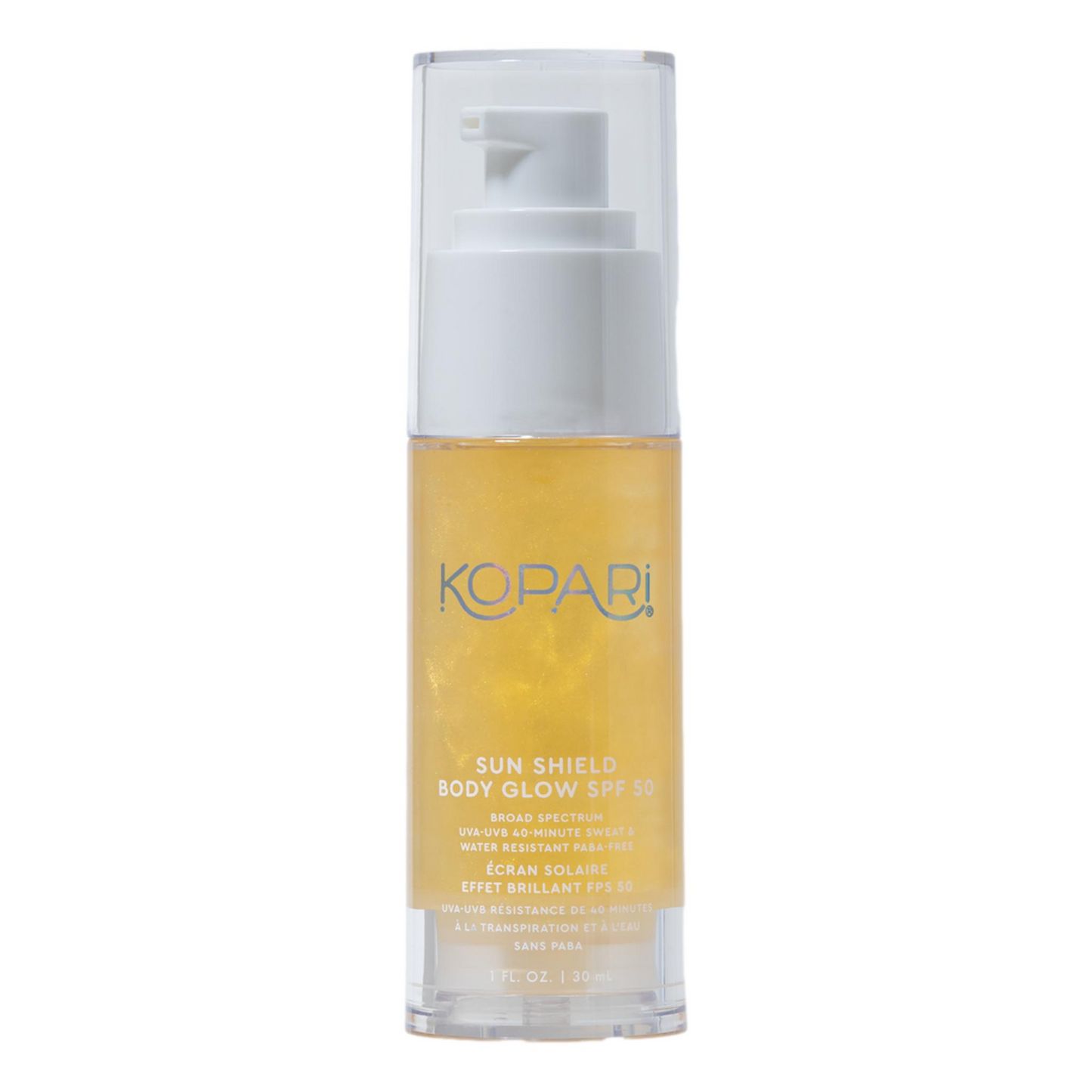 Kopari Beauty Travel Size Sun Shield Body Glow Gel SPF 50, 1.0 oz