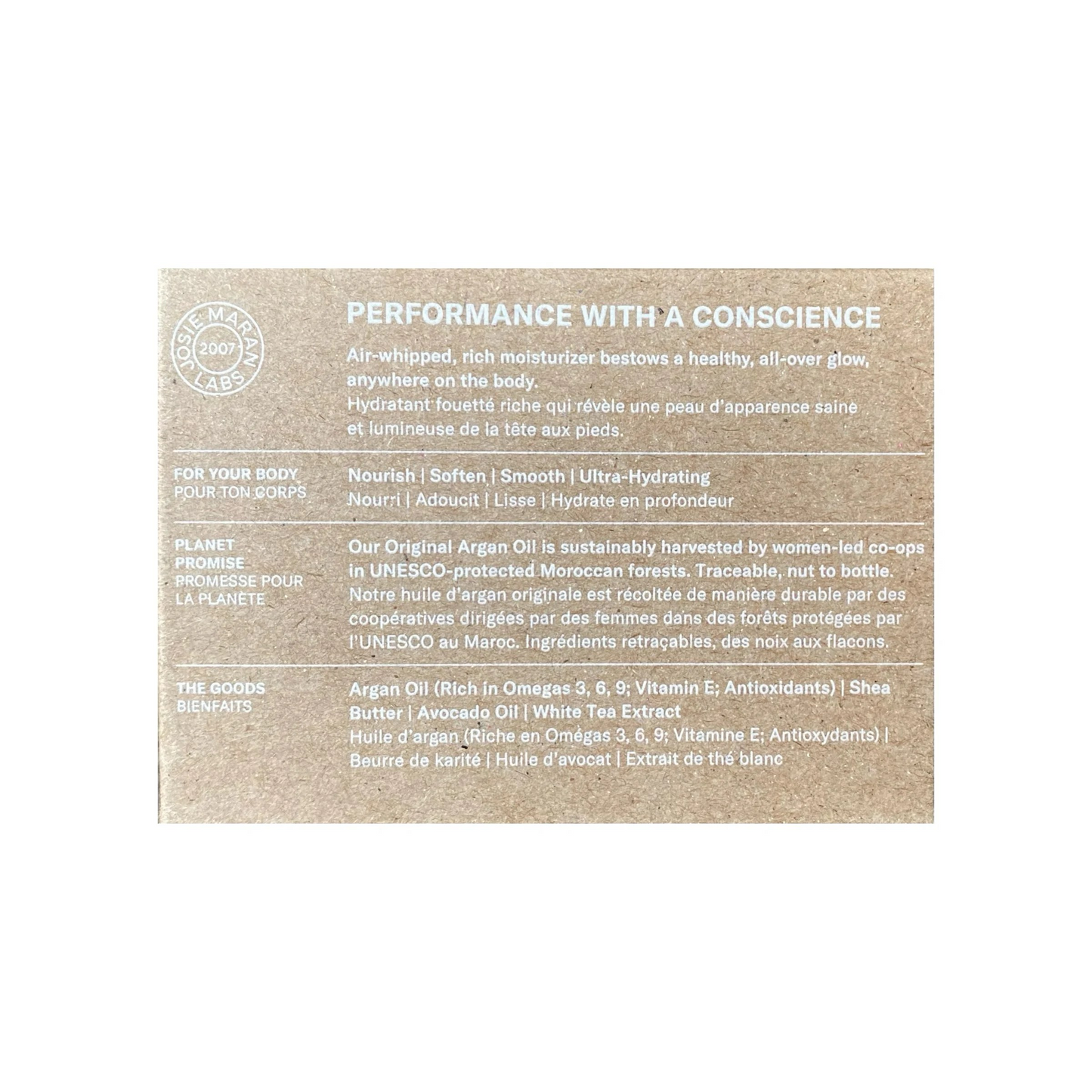 Josie Maran Vanilla Bean – Whipped Argan Oil Refillable Firming Body Butter