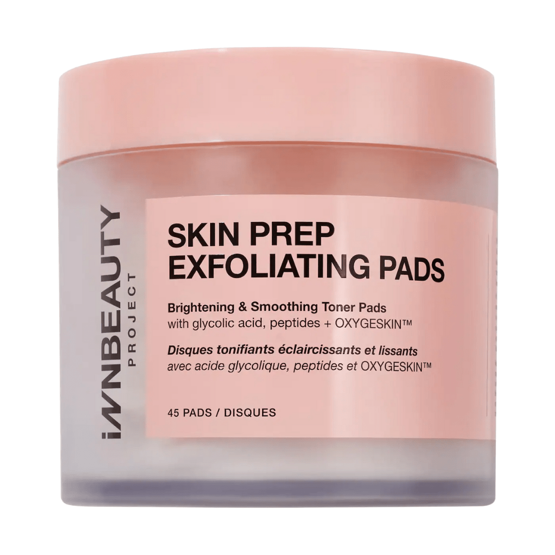 INNBEAUTY PROJECT Skin Prep Brightening & Exfoliating Pads with Glycolic Acid, 45 pack