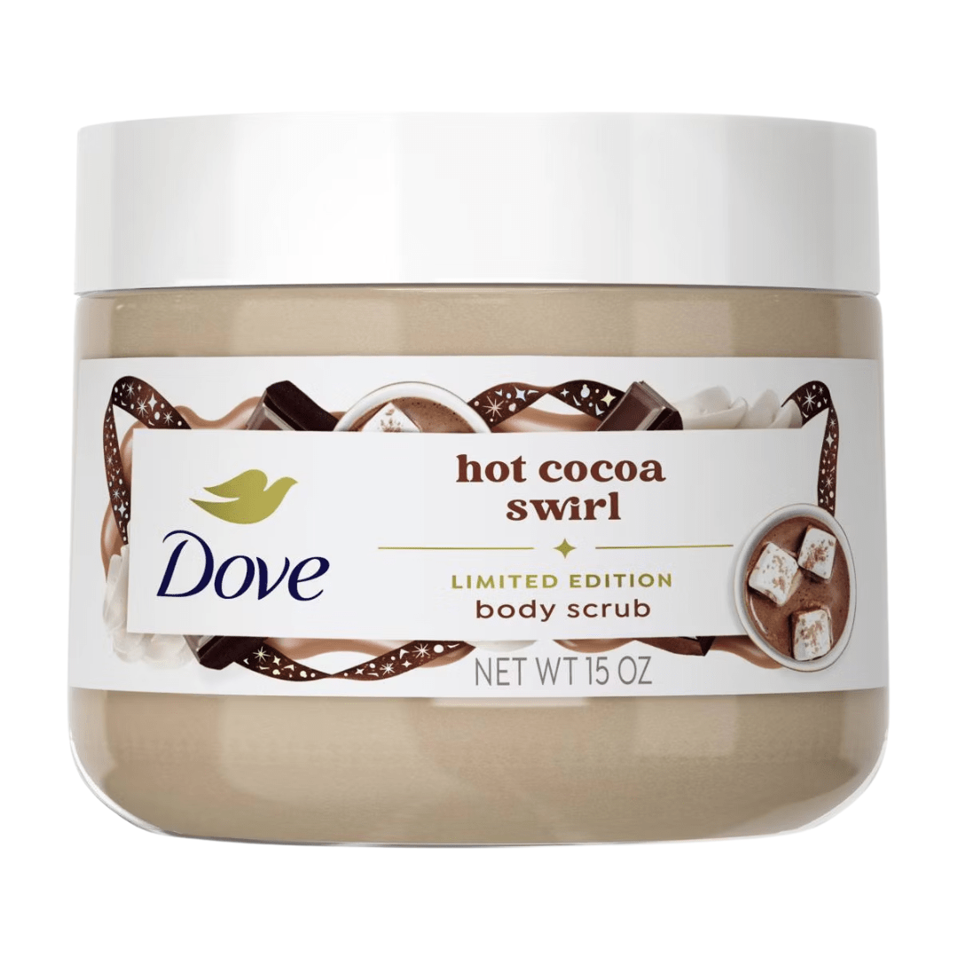 Dove Beauty Limited Edition Holiday Treat Body Scrub – Hot Cocoa Swirl, 15oz