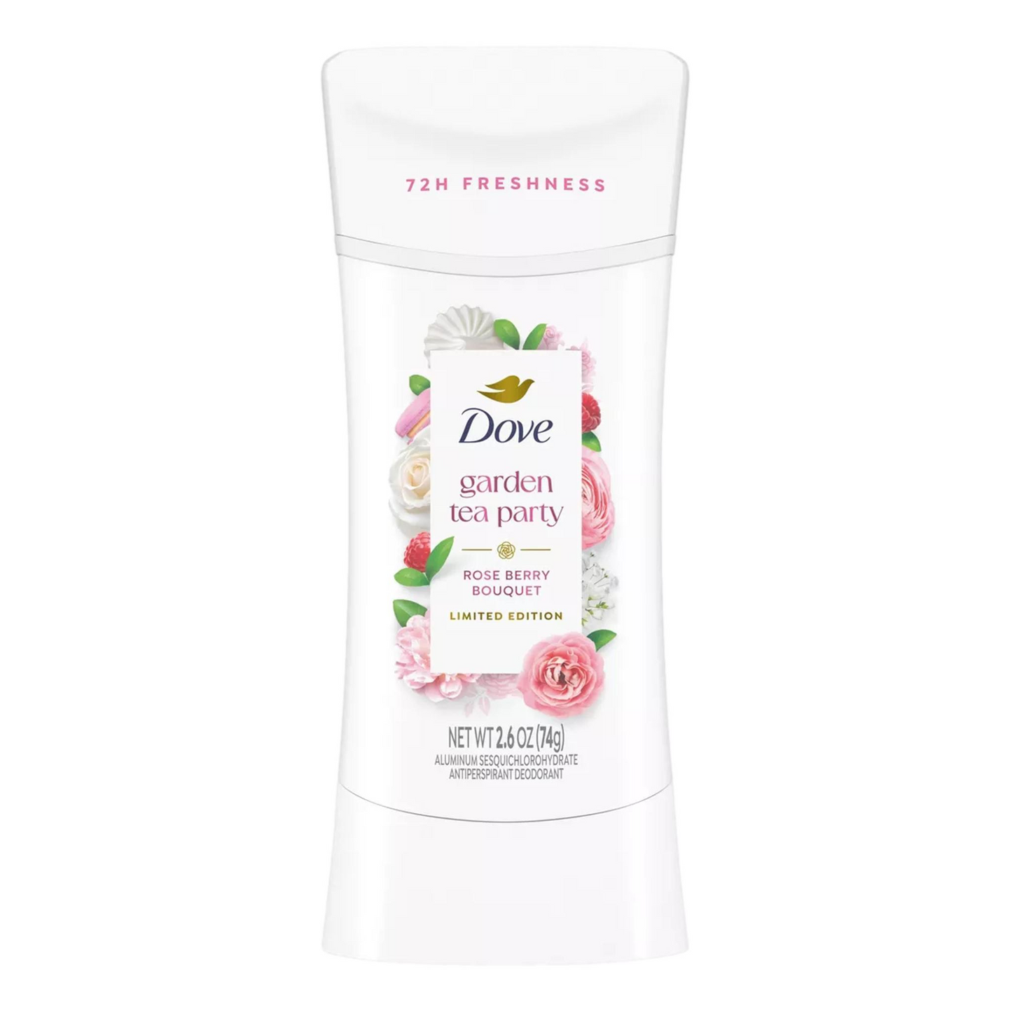 Dove Beauty Advanced Care Limited Edition Garden Tea Party Solid Antiperspirant & Deodorant Rose Berry Bouquet 2.6oz