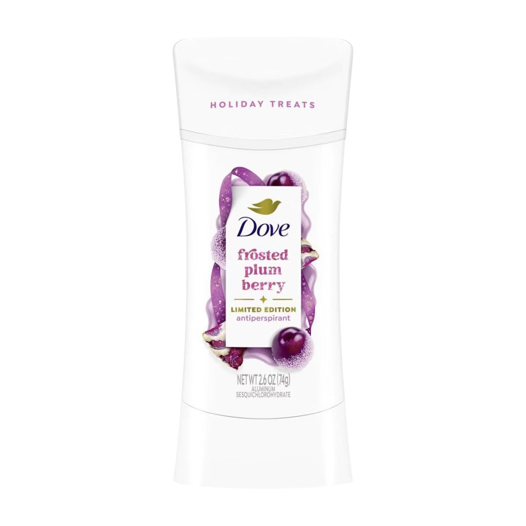 Dove Beauty Advanced Care Limited Edition Holiday Treat Antiperspirant and Deodorant – Frosted Plum Berry