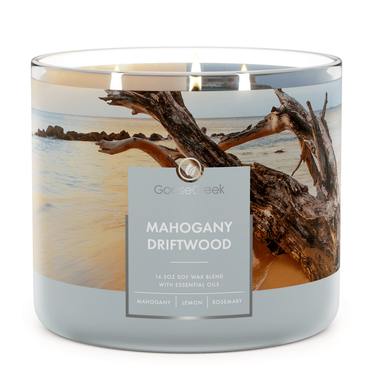 GooseCreek Mahogany Driftwood 3-Wick Candle