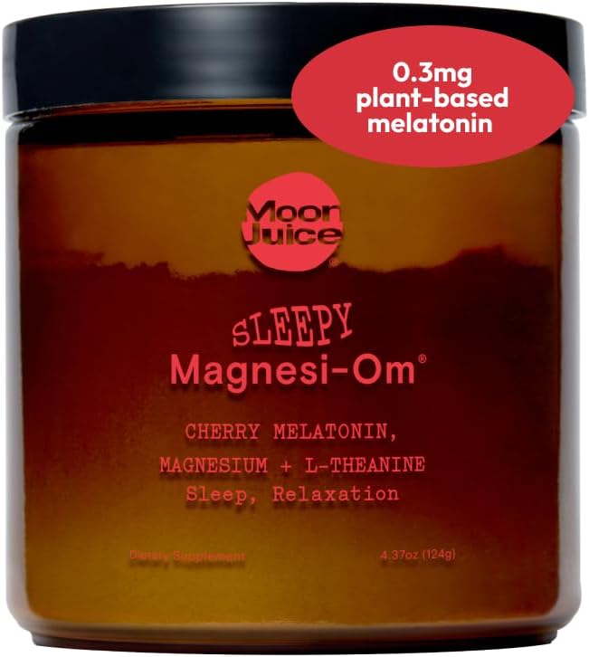 Moon Juice Magnesi-Om Sleep Supplement with Cherry Melatonin, 4.37 oz