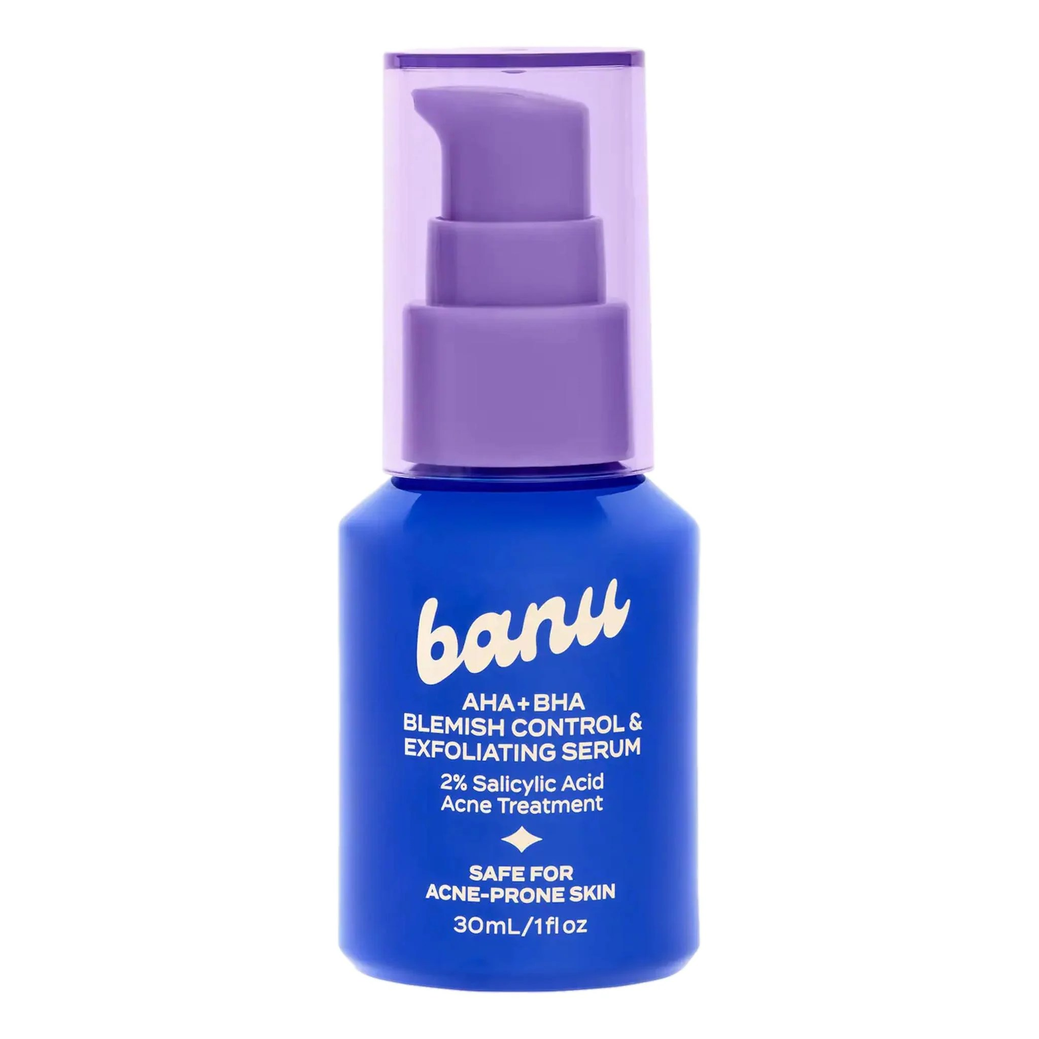 Banu AHA + BHA Blemish Clearing and Exfoliating Serum with 2% Salicylic Acid, 1 oz/30 mL