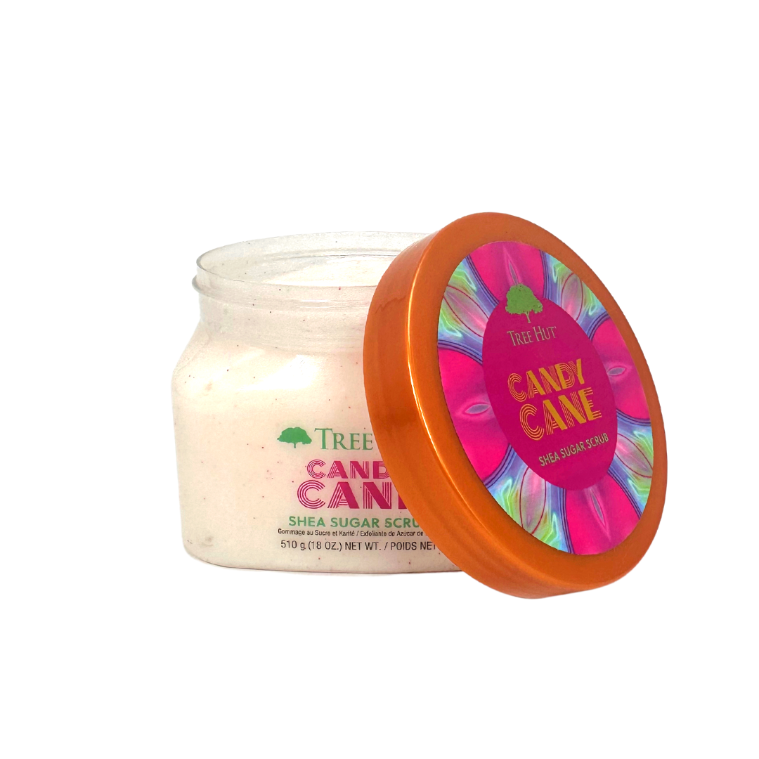 Tree Hut Holiday Candy Cane Shea Sugar Scrub, 18 oz
