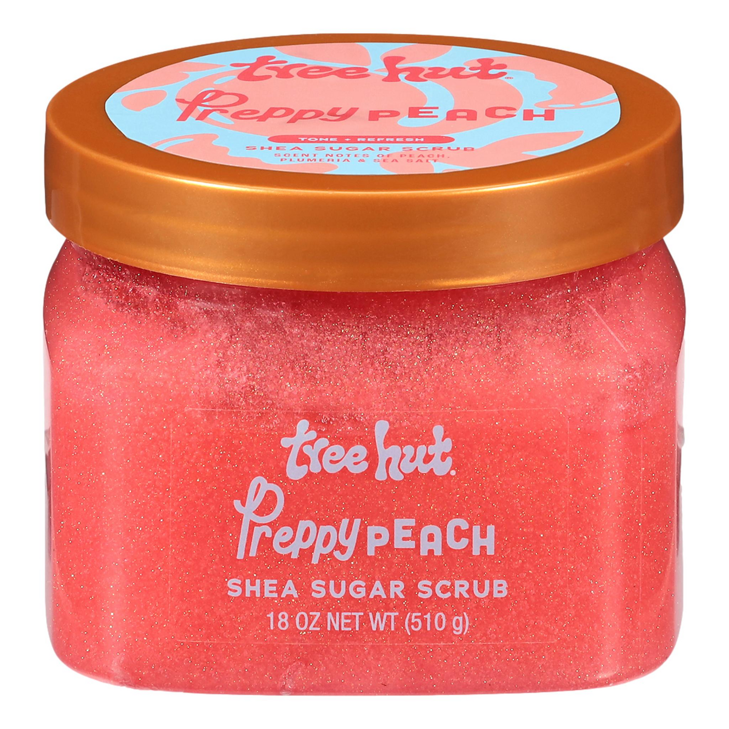 Tree Hut Preppy Peach Shea Sugar Scrub, 18 oz