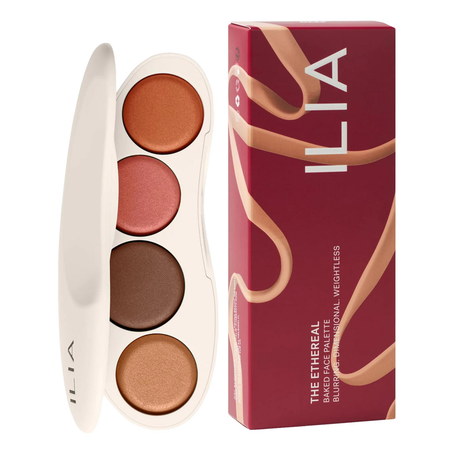 ILIA The Ethereal Baked Face Palette – Long-Wear Bronzer, Highlighter & Blush