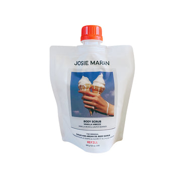 Josie Maran Vanilla Vibezzz – Argan Oil + Sugar Balm Refillable Exfoliating Body Scrub