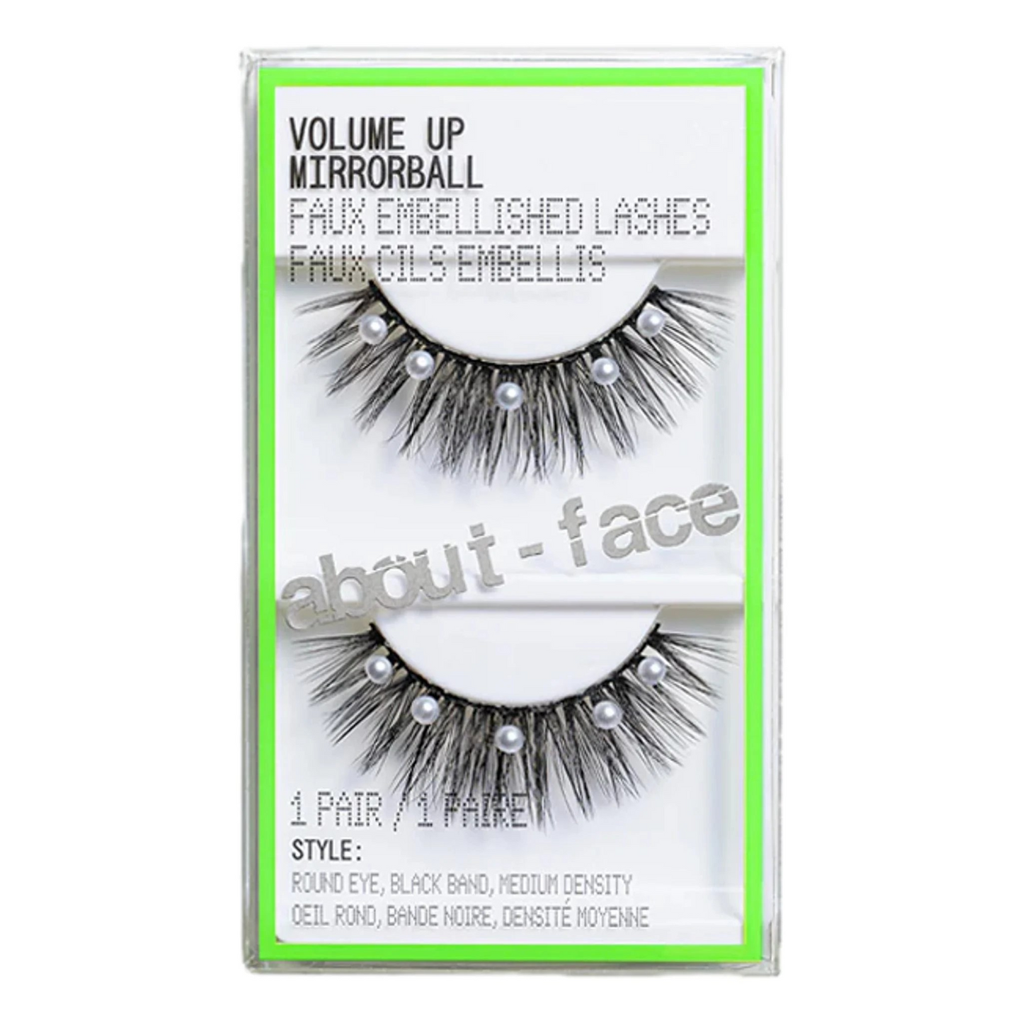 about-face VOLUME UP High drama faux lashes, MIRRORBALL