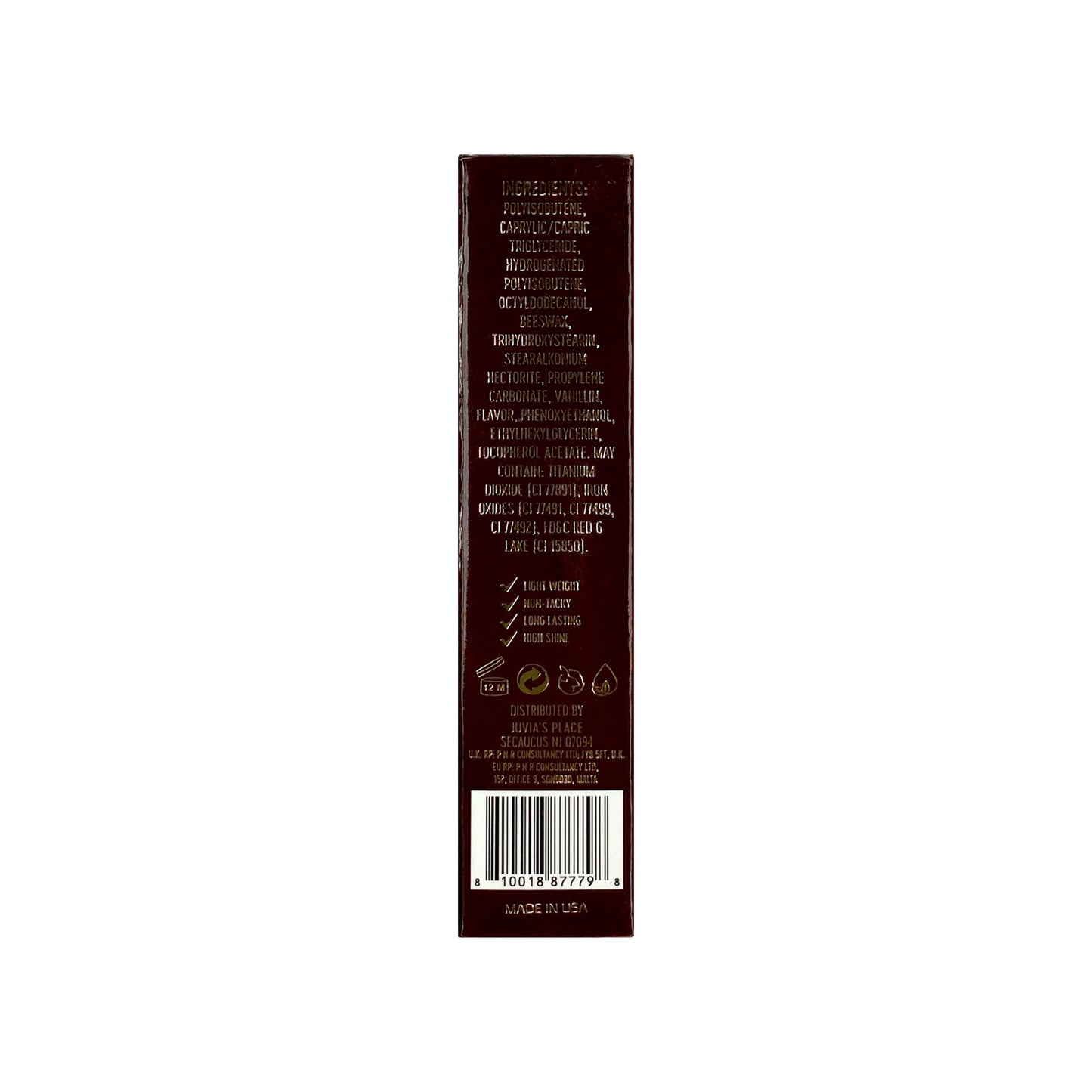 Juvia's Place Bronzed Honey Lip Gloss, 5mL | 0.16oz.