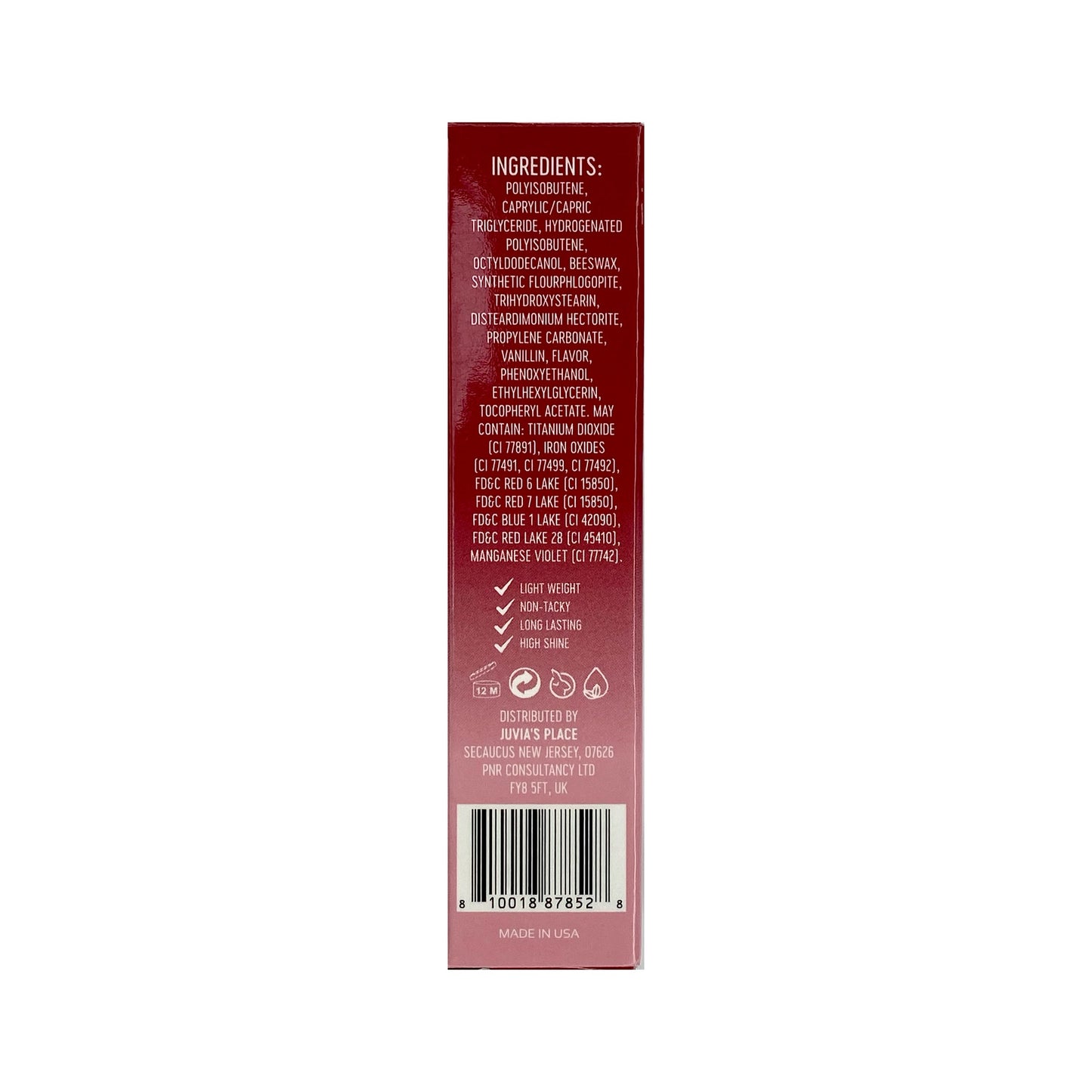 Juvia's Place Lip Reflect Gloss Maroon, 5mL