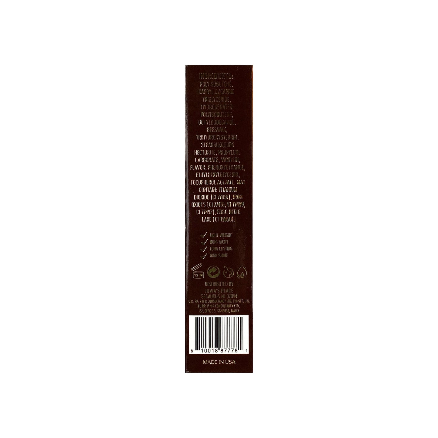 Juvia's Place Bronzed Sugar Lip Gloss, 5mL | 0.16oz.