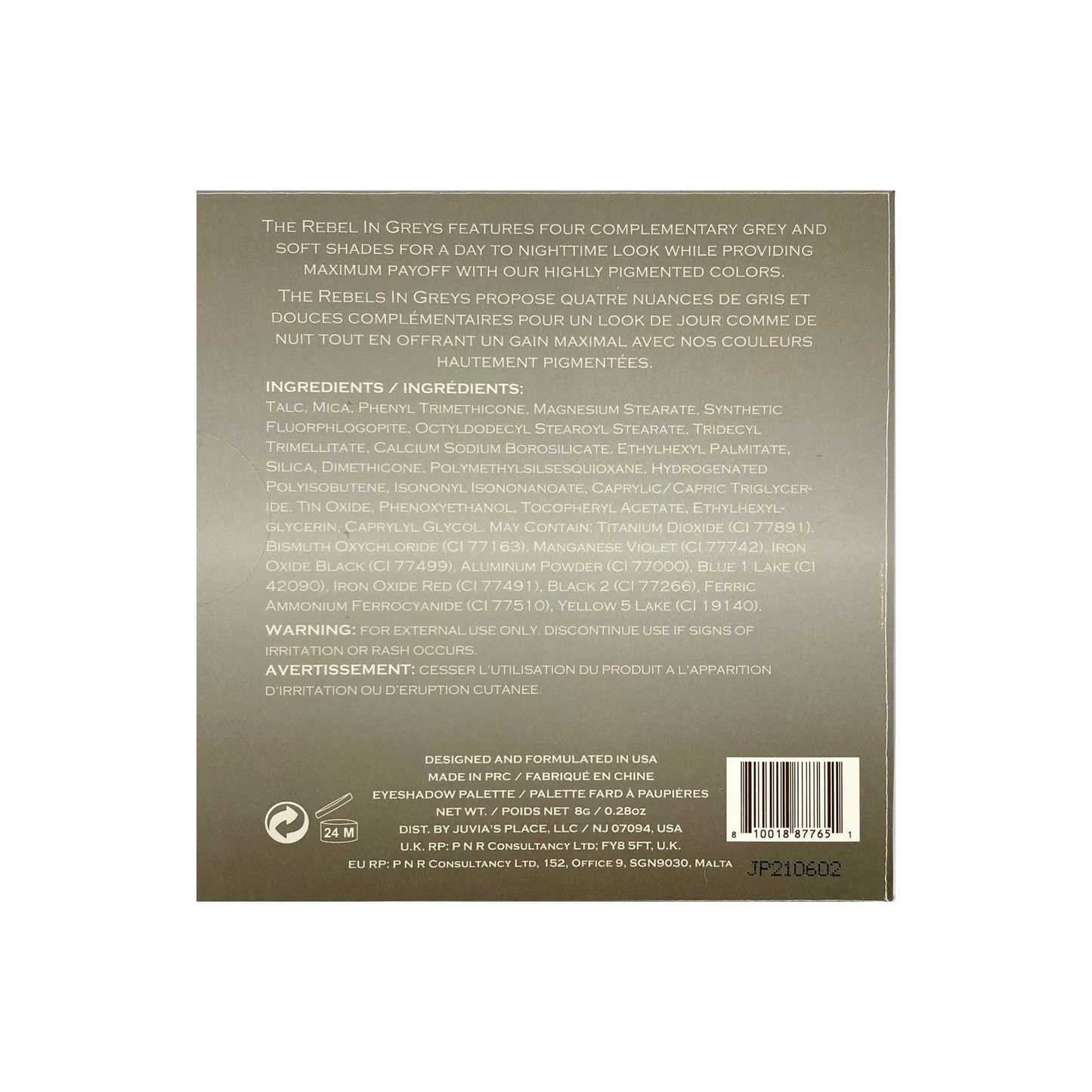 JUVIA'S PLACE The Rebel - Greys (max 1 per person)