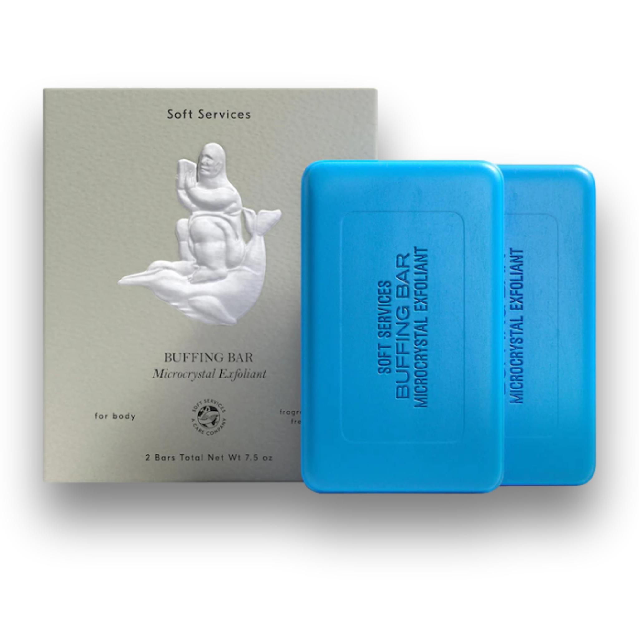 Soft Services Buffing Bar Exfoliating Body Bar for KP and Ingrown Hair (2 pack)