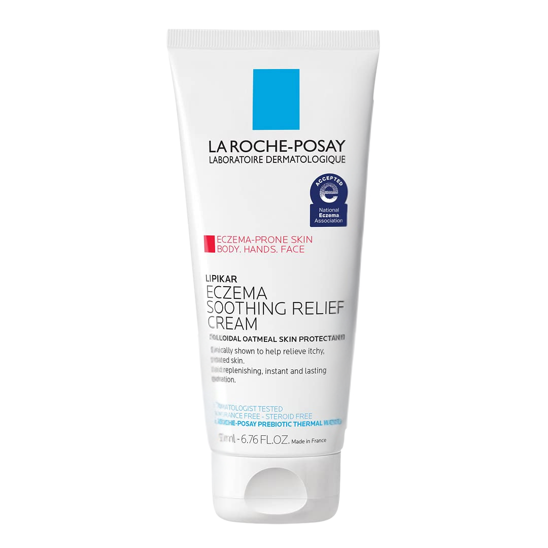 La Roche-Posay Lipikar Soothing Relief Eczema Cream, Face and Body Lotion, 6.8 fl oz