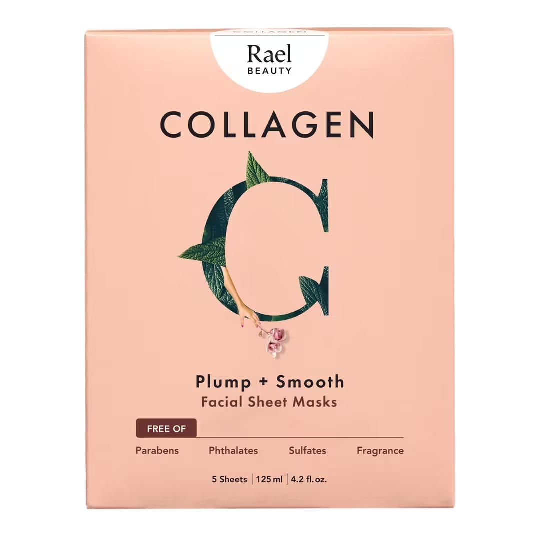 Rael Collagen Facial Sheet Mask, 5 ct