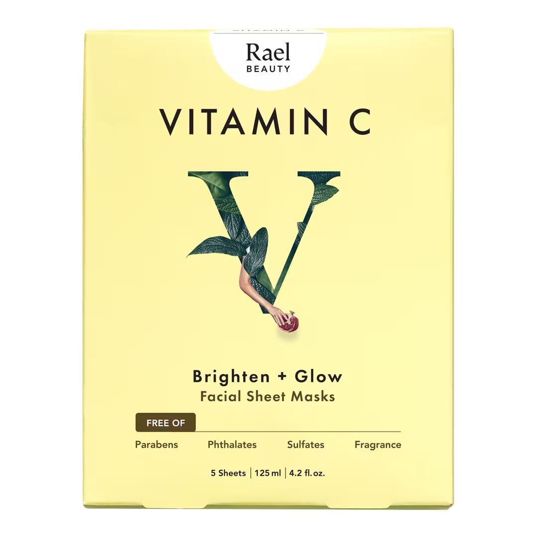 Rael Vitamin C Facial Sheet Mask, 5 ct