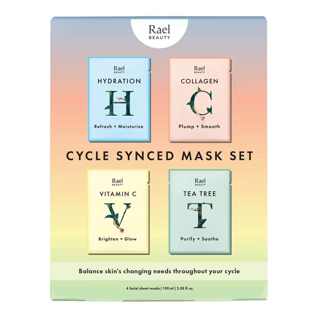 Rael Cycle Synched Facial Mask Kit, 4 ct