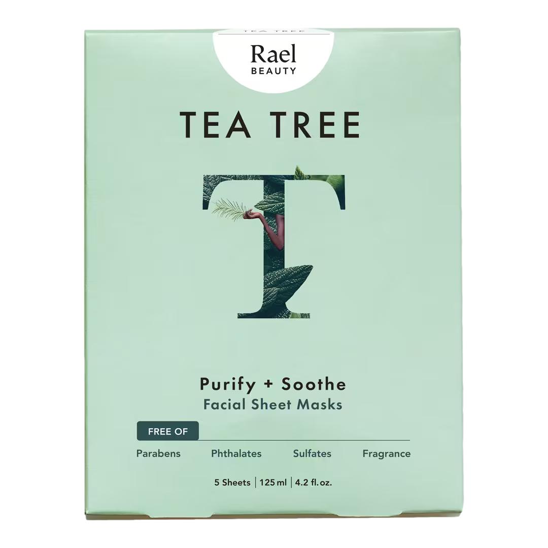 Rael Tea Tree Facial Sheet Mask, 5 ct