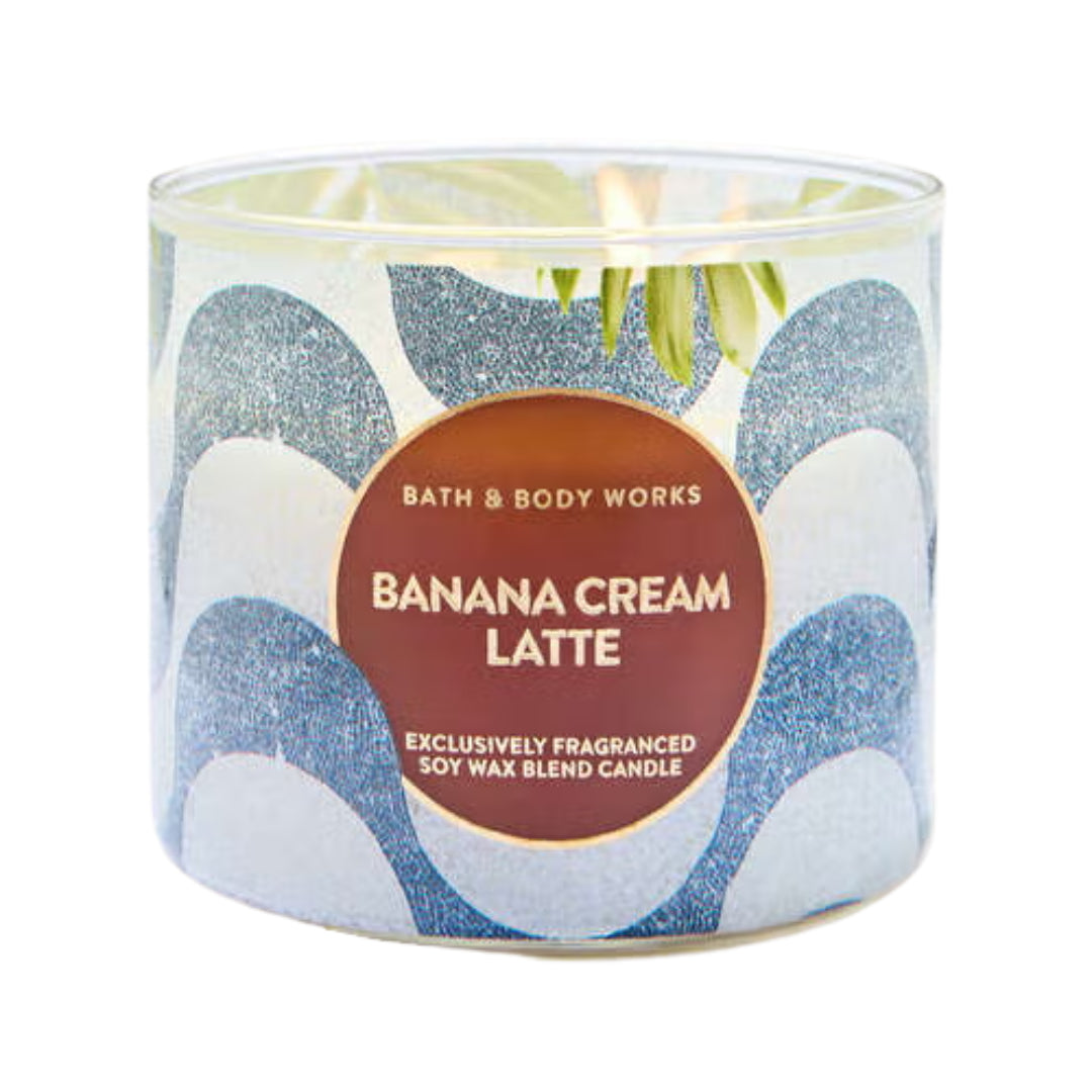 Bath & Body Works Banana Cream Latte 3-Wick Candle, 14.5 oz | 411 g