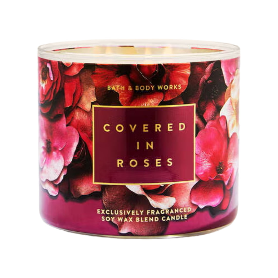 Bath & Body Works Covered in Roses 3-Wick Candle, 14.5 oz | 411 g