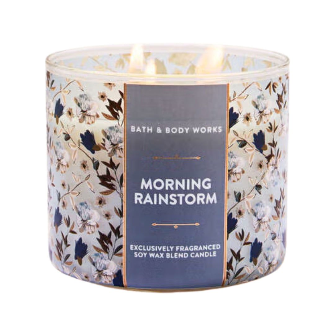 Bath & Body Works Morning Rainstorm 3-Wick Candle, 14.5 oz | 411 g