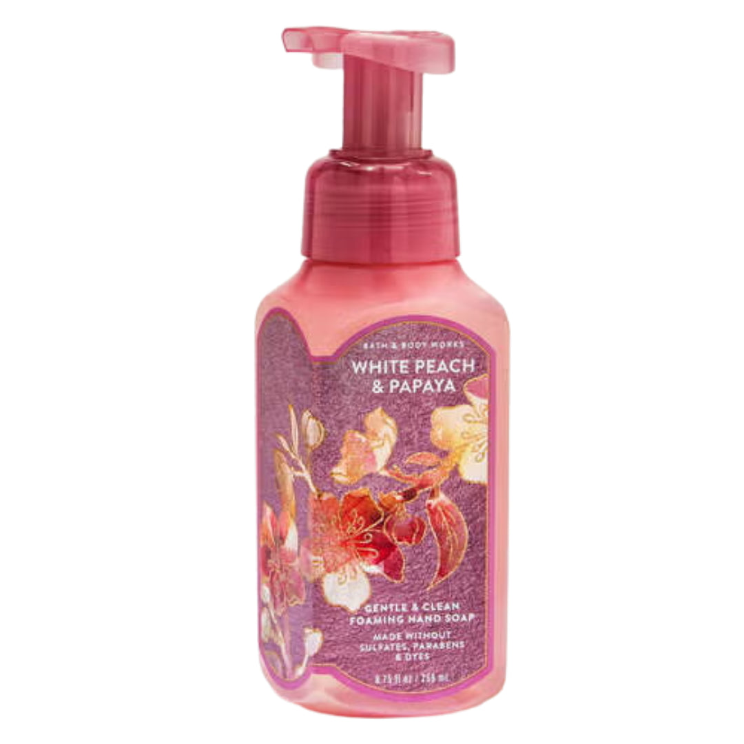 Bath & Body Works White Peach & Papaya Gentle & Clean Foaming Hand Soap, 8.75 fl oz