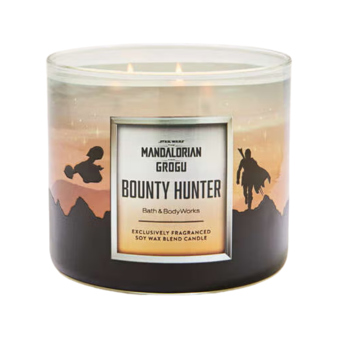 Bath & Body Works The Mandalorian and Grogu Collection – Bounty Hunter 3-Wick Candle, 14.5 oz / 411 g
