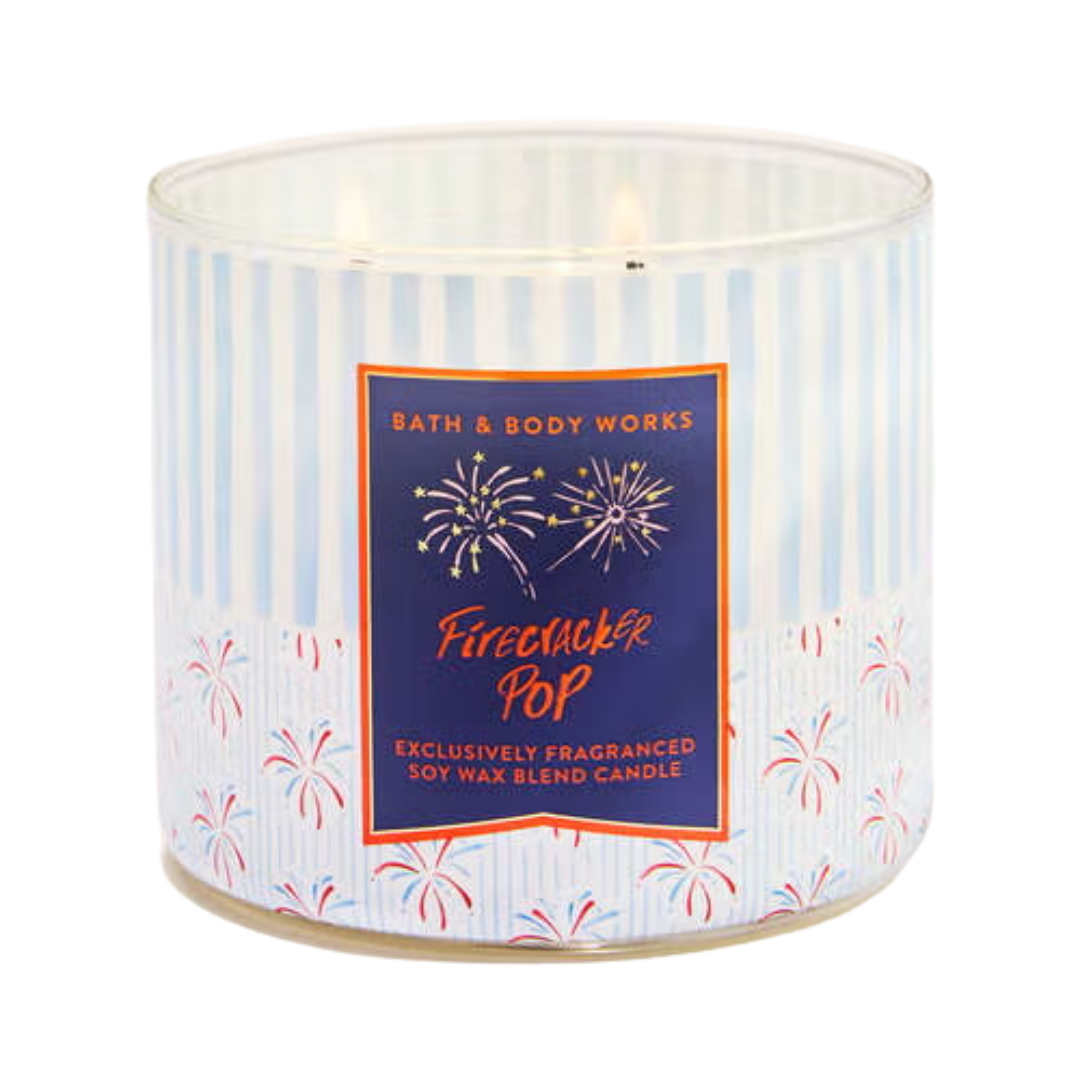 Bath & Body Works Firecracker Pop 3-Wick Candle, 14.5 oz | 411 g